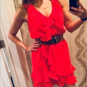 Brand new size 2 Anthropologie red polka dot dress